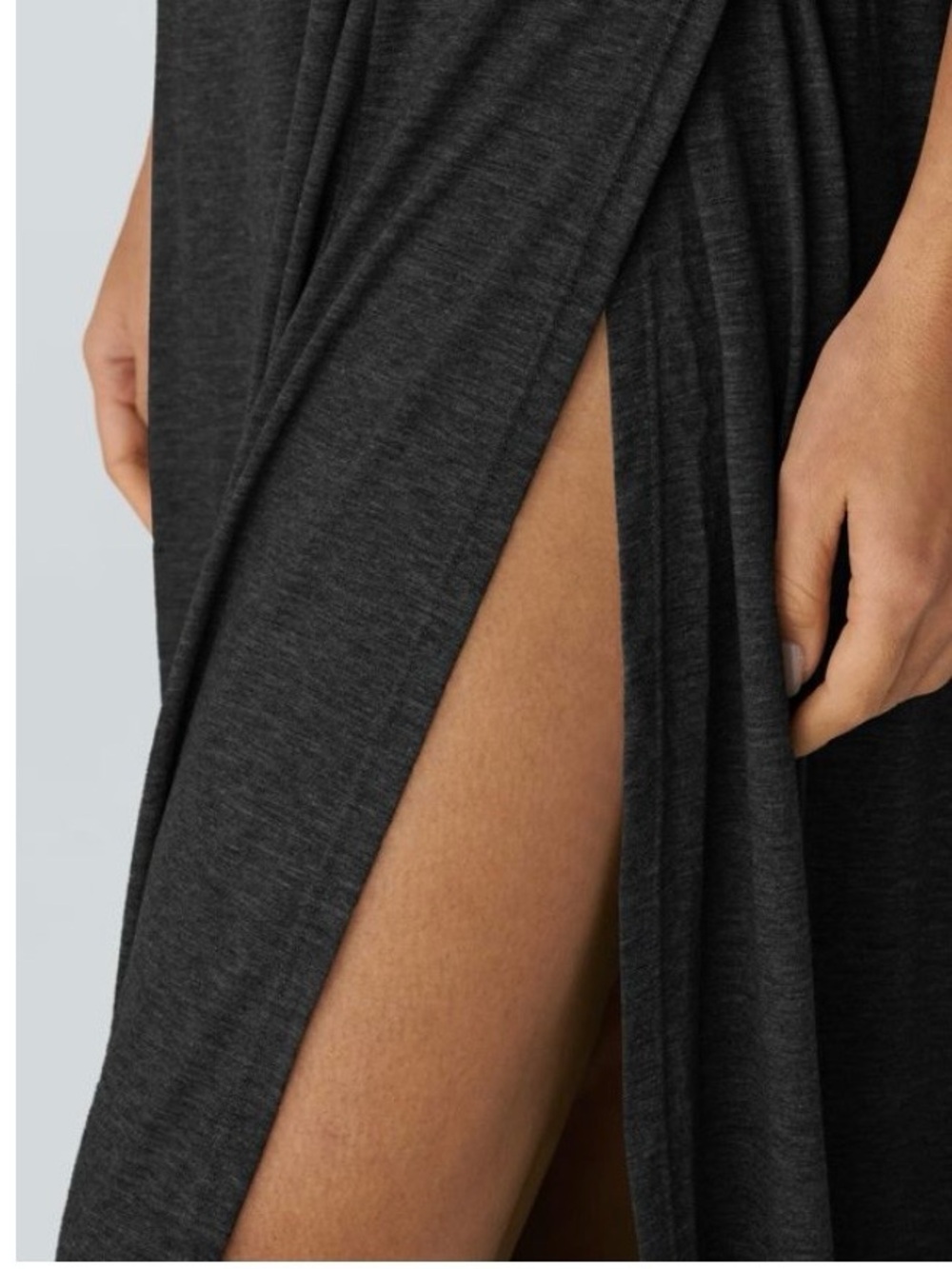 XLARGE .  HALARA U NECK BACKLESS SPLIT FLOWY MAXI TANK DRESS - Picture 4 of 9